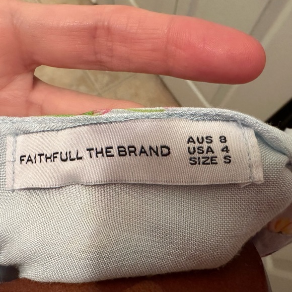 Faithful the Brand mini dress, light blue floral - Picture 3 of 3